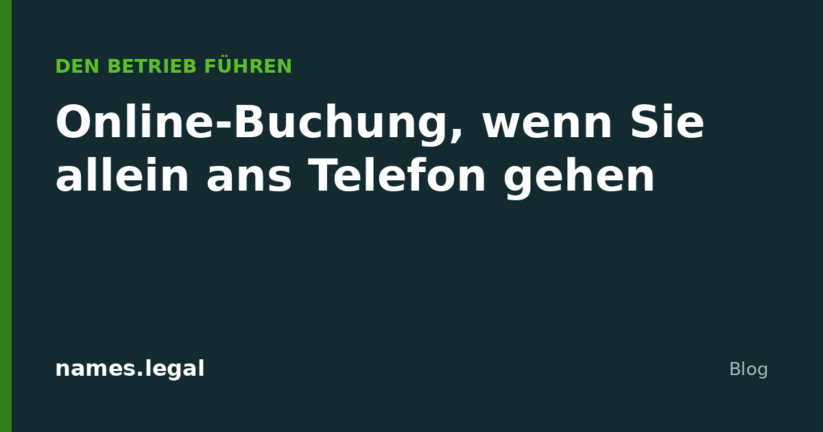 La prenotazione online quando rispondi al telefono da solo